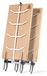 Elzusha - Lot de 2 planches à griller "Flamme Saumon" pour barbecue