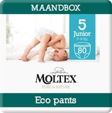 Moltex Pure & Nature Eco Pants Junior - Size 5 (9-14 kg) - 80 Pieces - Monthly Box