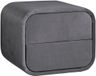 VENALORA Set de 2 tables de chevet - 2 tiroirs - Velours - Gris