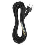 EMOS Rubberen aansluitkabel 5 m, voedingskabel, aansluitkabel voor hoge mechanische belasting, aansluitkabel Schuko, 3 x 1,5 mm2, H07RN-F rubber/neopreen, zwart