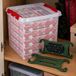 Sunware Opbergbox - voor 125 kerstballen - met kerstverlichting haspels - groen