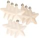 Decoris kersthanger sterren - 12x st - wol wit - 7 cm - kunststof