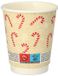 PAPSTAR 25 Drinkbekers, Karton 0,2 l Ø 8 cm · 9,3 cm Candy Canes dubbelwandige, natuur