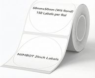 NIIMBOT Label Printer Roll B21/B1/B3S/K3 - 50x50mm with 150 Labels - 1 Roll - White - Round Label
