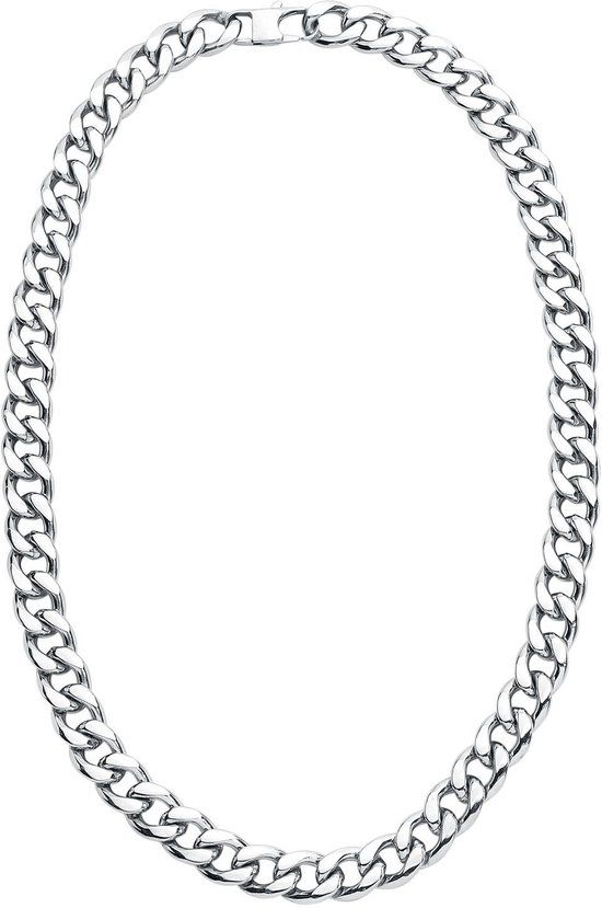 etNox hard and heavy etNox Panzerkette Heren Halsketting - zilverkleurig - 60 cm