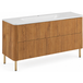 3E 3xE living.com 3xE living Meuble de salle de bain 120 cm, vasque, chêne craft, pieds dorés