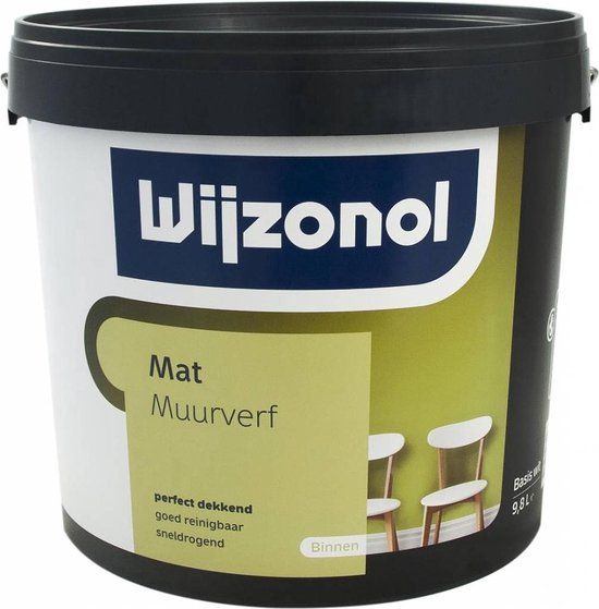 Wijzonol Muurverf Mat - Wit - 2,5 Liter