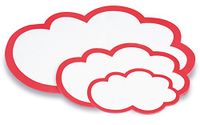 magnetoplan Moderationskarten Wolken groß, 620 x 370 mm, weiß - rot