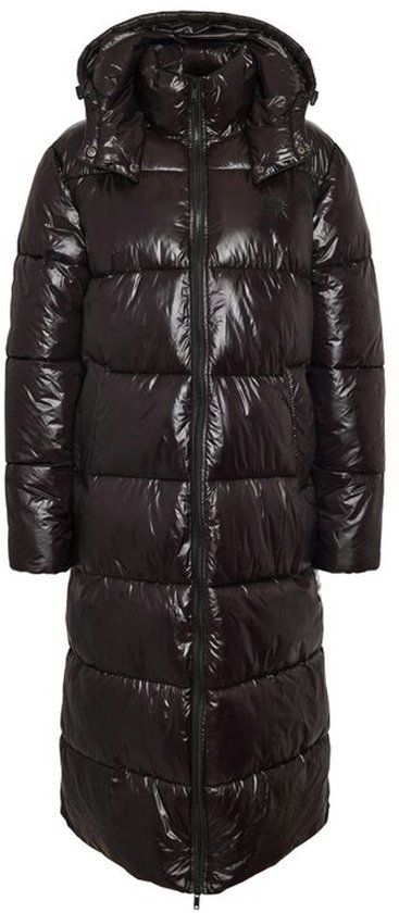 Noisy May NMALLIE X-LONG SHINY PUFFER DD Dames Winterjas - zwart - S
