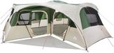 vidaXL Gezinstent met regenhoes waterdicht 6-persoons Groen