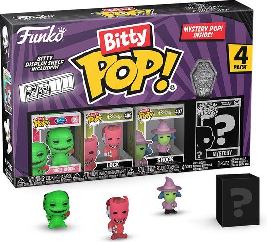 Funko The Nightmare Before Christmas - Bitty POP! 4Pack Oogie Boogie 2,5 cm Verzamelfiguur - Multicolours