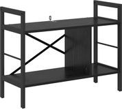 vidaXL Boekenplank 3-laags 75 x 30 x 58,5 cm Bewerkt hout Zwart Eiken