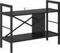 vidaXL Boekenplank 3-laags 75 x 30 x 58,5 cm Bewerkt hout Zwart Eiken