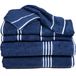 Lavish Home Rio 8-delige 100% katoenen handdoekenset - Navy