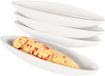 Unyqoos® Set van vier schalen van vitrocéramique voor maiskolven en diverse snacks