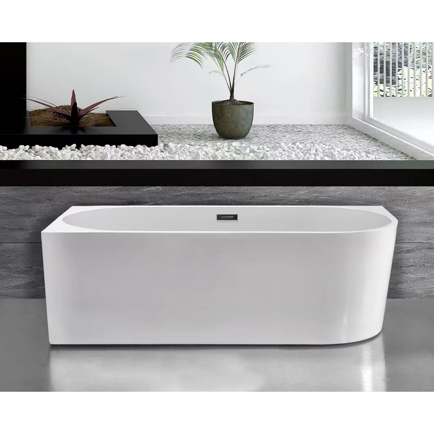 Boss & Wessing Aloni Vrijstaand Hoekbad Links 170x75 Wit - Acryl - 8719304282495