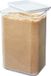 Boîte de stockage sans marque avec couvercle, grande boîte de conservation alimentaire en plastique recyclable, boîte de conservation hermétique pour ingrédients de pâtisserie et autres aliments secs, transparent/blanc