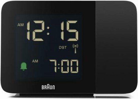 Braun BC15B-DCF - Wekker - Projectie - Zwart