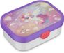 Mepal Lunchbox Campus - 750 ml - Broodtrommel met vakjes voor kinderen - Geschikt voor 4 boterhammen - Unicorn Glow