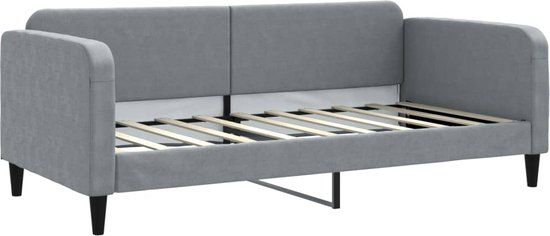 vidaXL Slaapbank Stof Lichtgrijs 90x190 cm