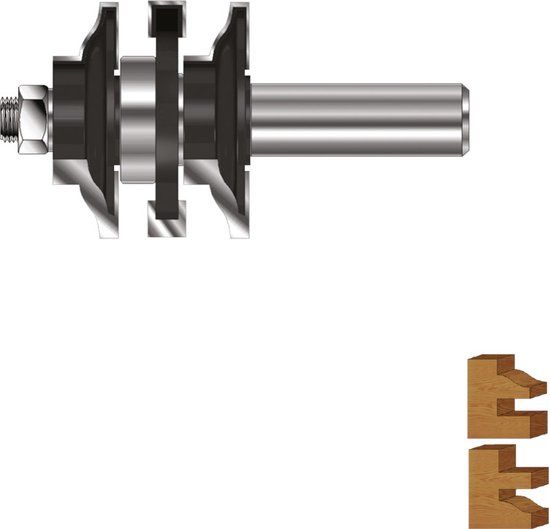 Rotec HM Contraprofielgarnituur Z3 met kogellager ø41 mm R=4,76 S8