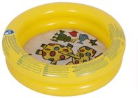Gerimport Opblaasbaar zwembad - olifantjes/kikkers - geel - D61 cm