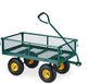 Relaxdays bolderkar luchtbanden - draagvermogen 200 kg - transportkar staal - groen-geel