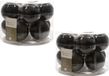Decoris Kerstballen set - 20x stuks - zwart - glas - 6 cm - glans/mat