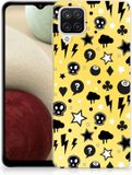 Samsung Coque arrière en silicone Samsung Galaxy A12 Punk Jaune