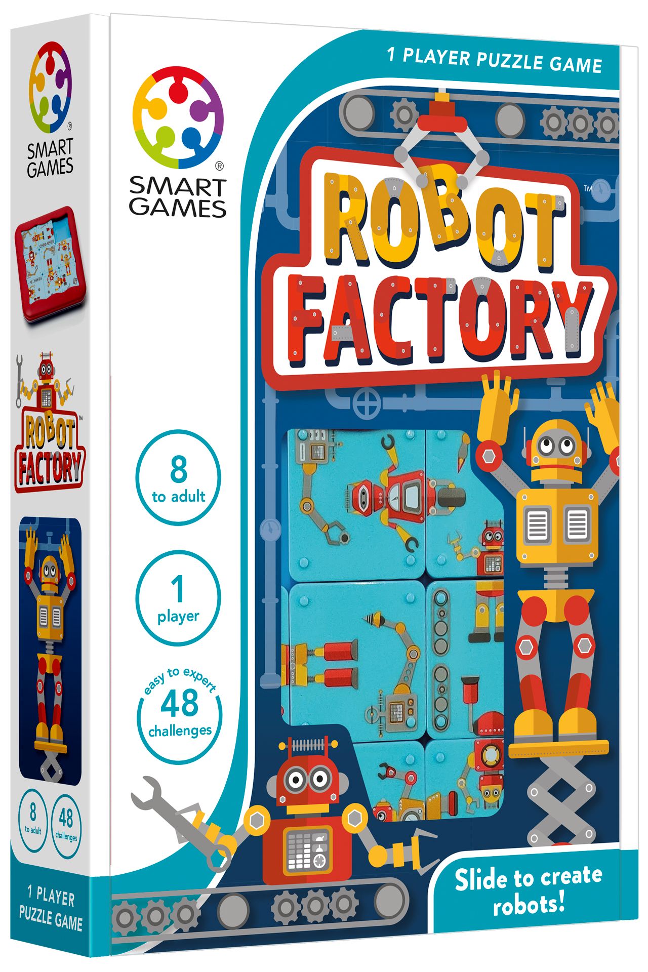 SmartGames Robot Factory - Box Puzzle with 48 Challenges