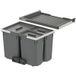 Häfele Collecteur de déchets triple avec étagère coulissante, largeur de meuble de 600 mm - 2 x 12 L + 1 x 26 L