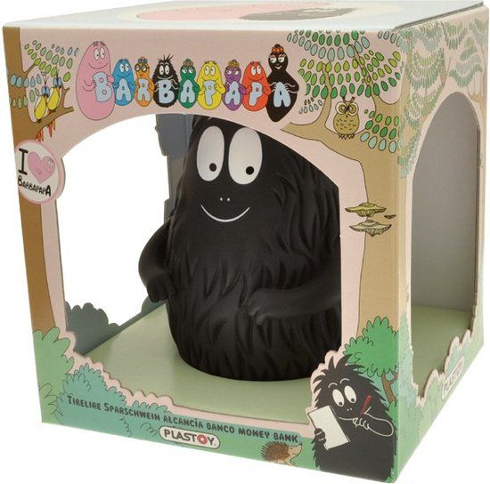 Barbapapa spaarpot Barbabob zwart - Unisex - Kunststof - 3+ jaar
