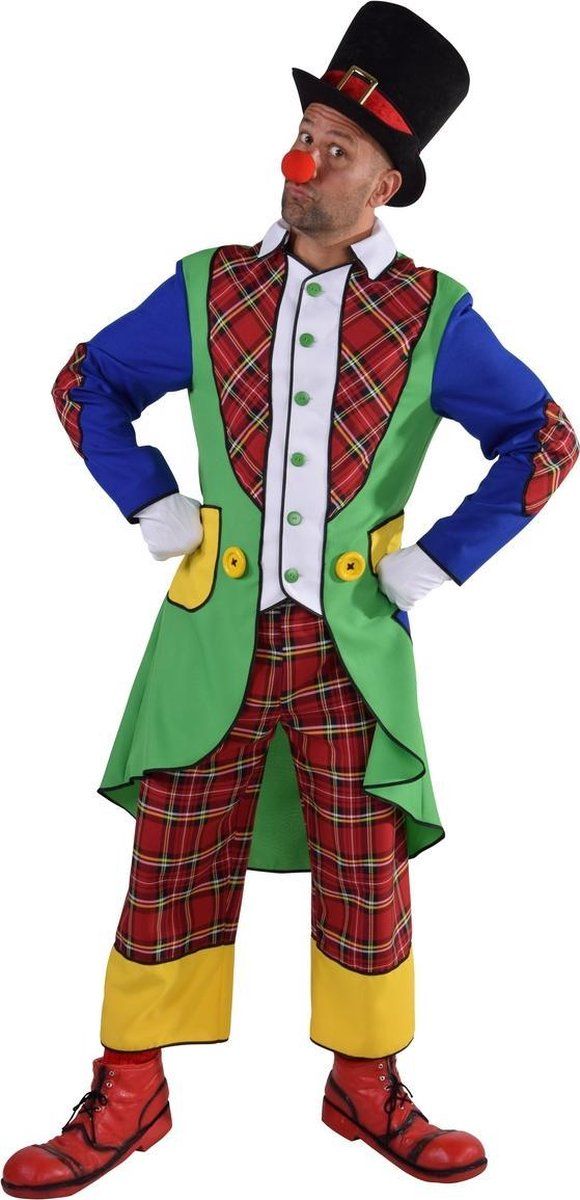 Magic by freddy Clown & Nar Kostuum | Pipo De Clown Circus Artiest | Man | XL | Carnaval kostuum | Verkleedkleding