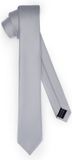 Ladeheid Smal Stropdas - Zilver - Polyester - 150 cm