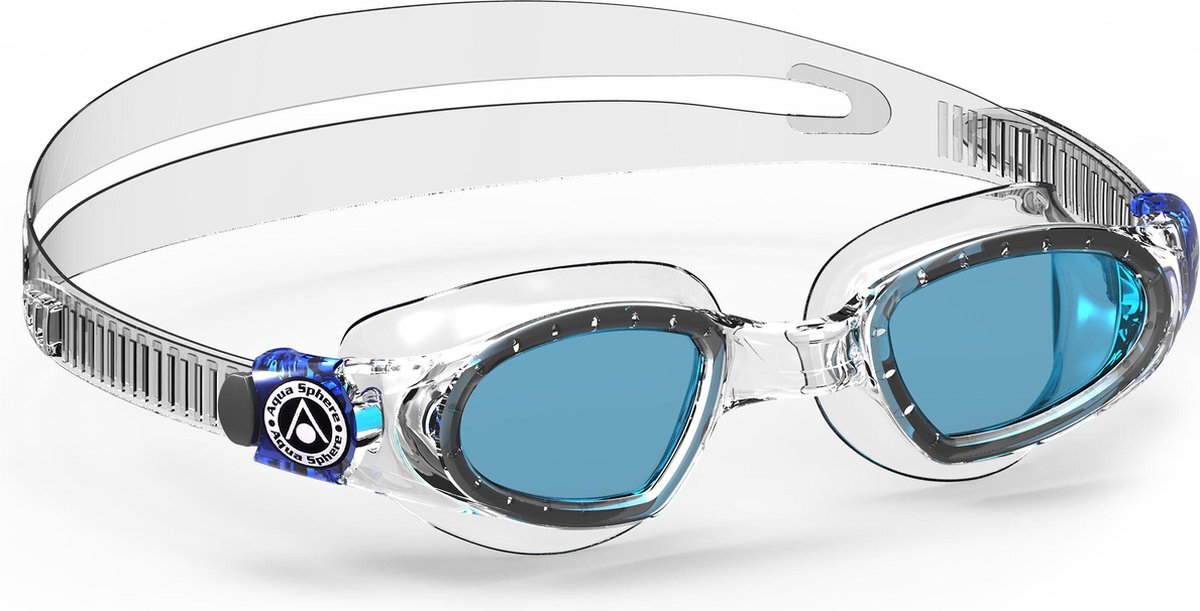 Aquasphere Phelps Mako 2 - Zwembril - Volwassenen - Blue Lens - Transparant/Zwart