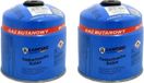Cartouche de gaz butane recharge - 2x - 500 gram - pour réchaud de camping/cuisinière