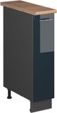 Vicco Apotheekkast Fame-Line, Donkerblauw hoogglans/Antraciet, 20 cm, WB Eik
