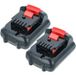 Vhbw 2x Batterie Compatible Avec Dewalt Dct410, Dct410d1-qw, Dct410n, Dct411, Dct411s1, Dct412 Outil Électrique (2000 mAh, Li-ion, 12 V)