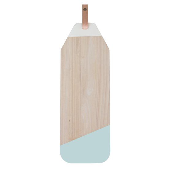 TAK Design Limbo Kaasplankje - Pastel Mint - 60 x 21 cm - Incl. Leer - Hout