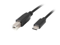 Lanberg CA-USBA-14CC-0030-BK USB-kabel USB 2.0 3 m USB B naar USB C Zwart