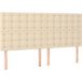 Tête de lit crème 200x5x118/128 cm tissu
