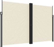 vidaXL Windscherm uittrekbaar 220x1000 cm crèmekleurig