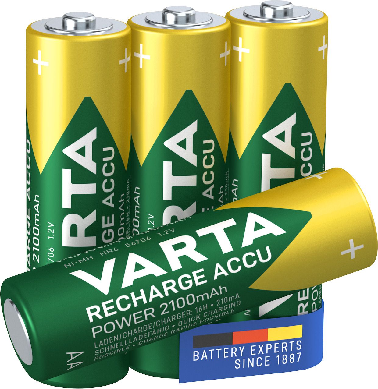 Varta AA 2100mAh NiMH Rechargeable Batteries - 4 Pack