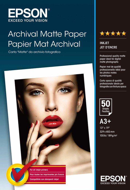 Epson Archival Matte Paper - A3 - 192g/m² - 50 Sheets