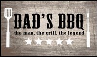 MD-Entree BBQ mat Dad's BBQ the man 67x120 cm