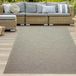 Tapis d'intérieur et d'extérieur, aspect sisal, convient pour cuisine, salon, terrasse, balcon – beige/gris, dimensions : 160 x 220 cm