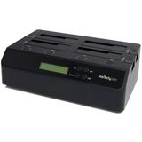 StarTech.com 4-Bay Hard Drive Cloner en Wisser, Standalone 1:3 HDD/SSD Kloner/Copier/Earser, USB 3.0/eSATA naar SATA Docking Station, Hard Disk Duplicator en Secure Erase Dock (SATDOCK4U3RE)