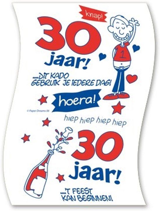 Paper Dreams WC Papier - Toiletpapier - 30 jaar man
