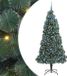 vidaXL Sapin de Noël artificiel avec éclairage et set de boules Vert 210 cm PET