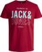JACK&JONES JCOKOMPO TEE SS CREW NECK Jungen T-Shirt Rot Baumwolle Regular Fit